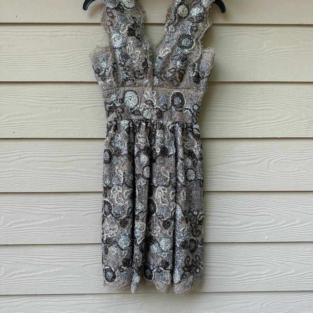 Burberry Prorsum Metallic Lace Dress - Picture 3 of 16